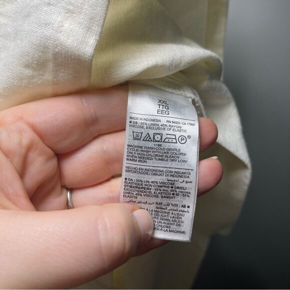 Old Navy women's white linen blend O ring halter summer beach romper in size XXL - Picture 8 of 10